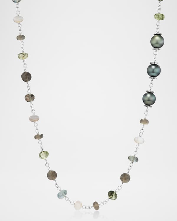 Sheryl Lowe Buddha Diamond Wrap Necklace w Sunstone Chain Neiman Marcus
