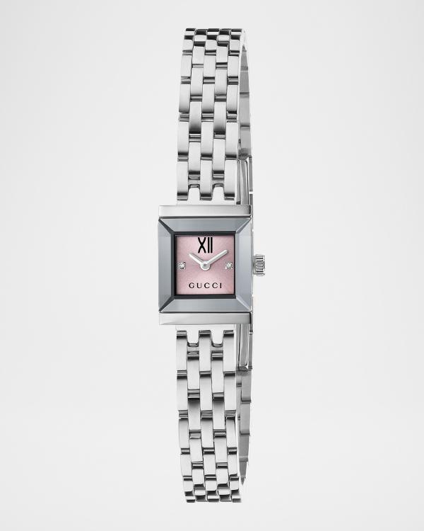 Gucci 34mm 25H Quartz Watch with Leather Strap, White  display picture 3