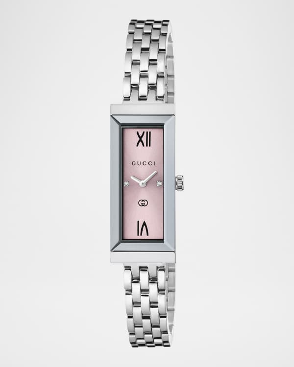 Gucci 29mm Gucci Interlocking Diamond Watch with Rubber Strap