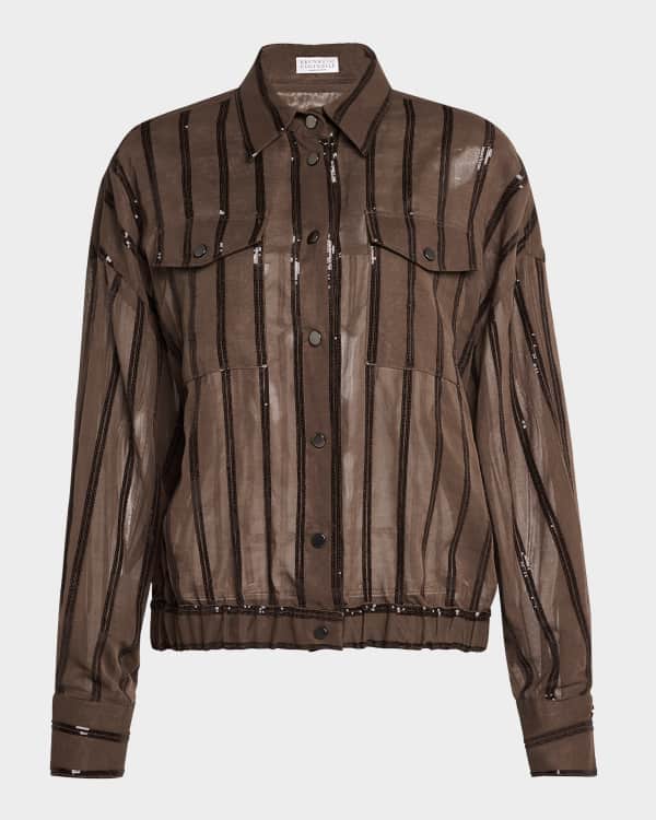 JW Anderson Shearling Hooded Leather Biker Jacket | Neiman