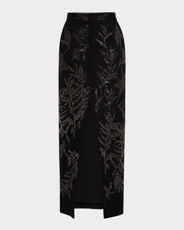 Brunello Cucinelli Satin Cady Long Mermaid Skirt | Neiman Marcus