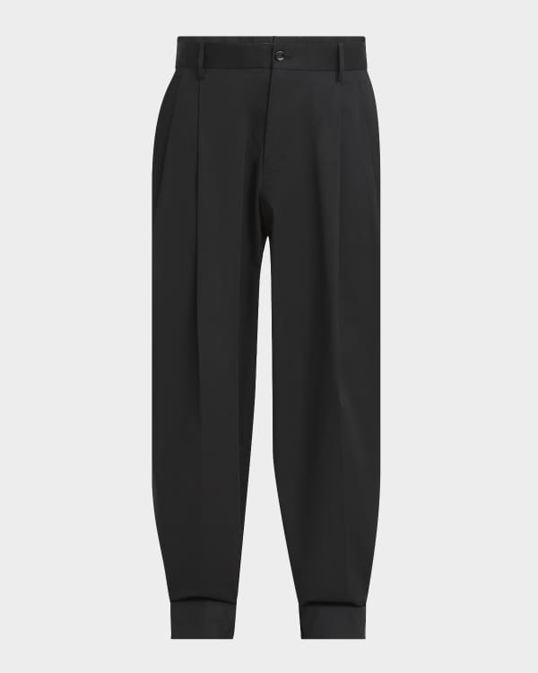 Men's Wide Leg Pants Mocca~Coffee~Light Brown Double Pleated Besom Rear Pockets main image 0
