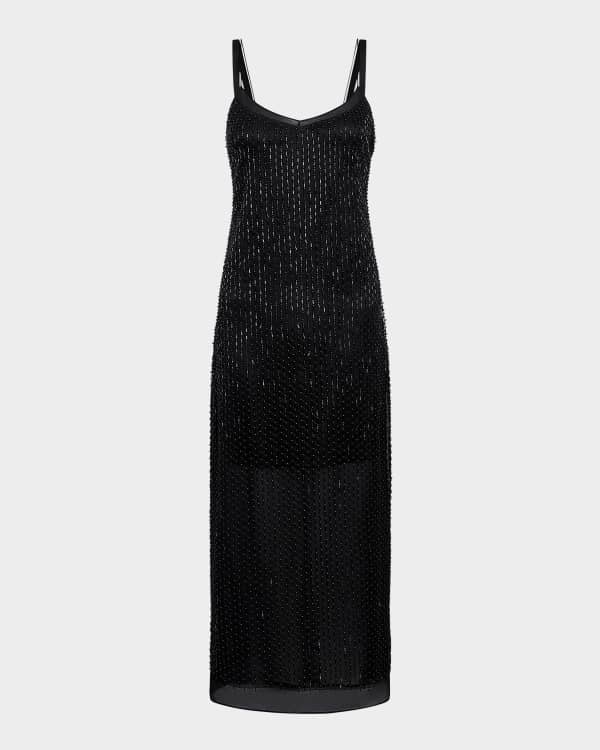 La Ligne Striped Spaghetti-Strap Slip Dress | Neiman Marcus