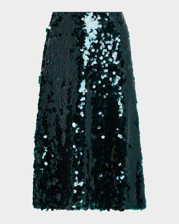 Theory Admiral Crepe Relaxed Midi Cargo Skirt | Neiman Marcus