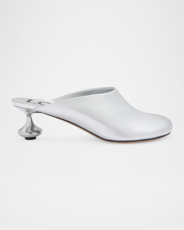 Loewe Parrot Cotton Stiletto Mules | Neiman Marcus