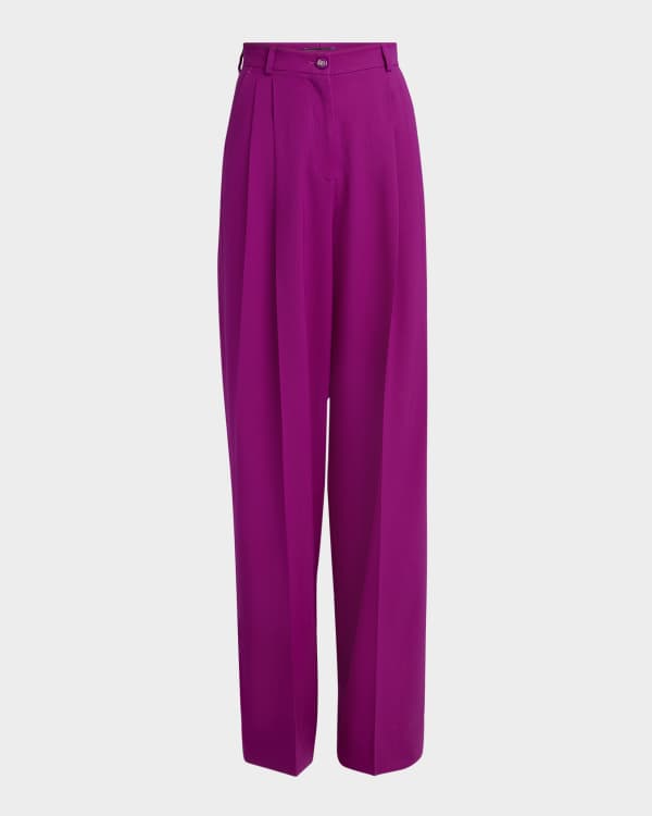 【Victoria Beckham】 Mid-rise taperedパンツ Victoria Beckham Mid-Rise Tapered-Leg Trousers | Neiman Marcus