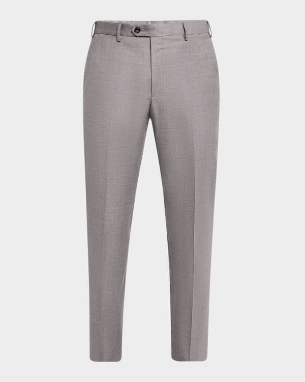 Giorgio Armani Men's Pleated Wool-Blend Suit Pants | Neiman Marcus