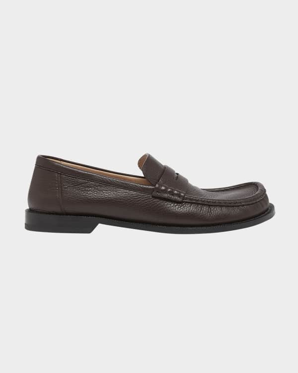 国産品 Loewe x Paula's Ibiza Men's Faro Leather Loafers | Neiman Marcus 靴