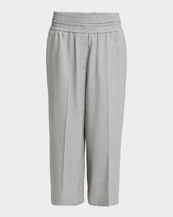【送料&関税込】Khaite Pheadra Wide Leg Trousers Khaite Pheadra Wide-Leg Ankle Crepe Pants | Neiman Marcus