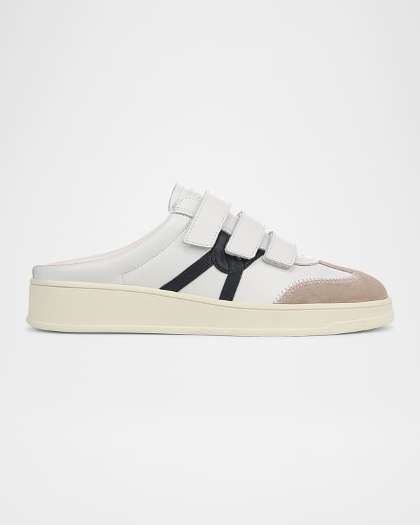 Amiri Skel Bicolor Shearling Mule Sneakers | Neiman Marcus