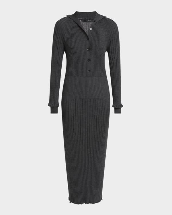 Burberry★素敵！black Marro Knit ribbed v neck dress Burberry dress black Marro Knit ribbed v neck XS S M L XL