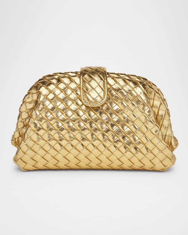 Oscar de la Renta Embellished Satin Clutch Bag Neiman Marcus
