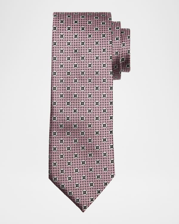 ZEGNA Men's Stripe Jacquard Silk Tie | Neiman Marcus
