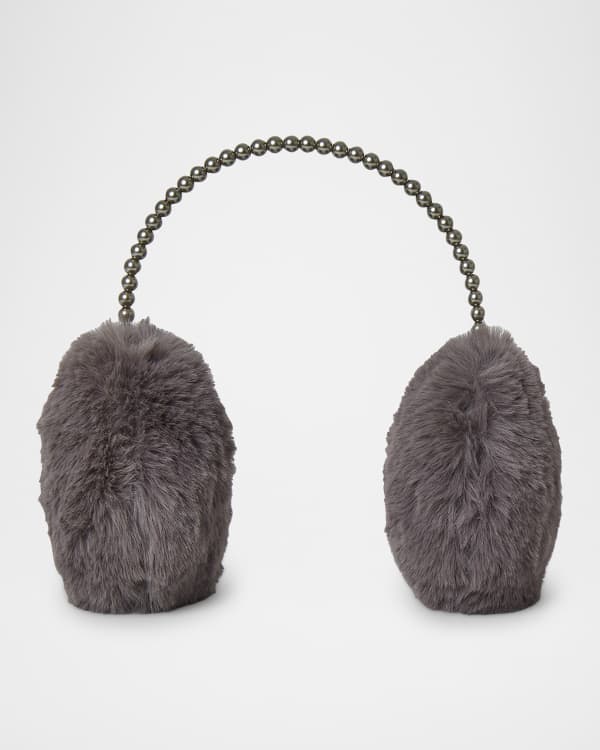 UGG Embroidered Logo Shearling Earmuffs | Neiman Marcus