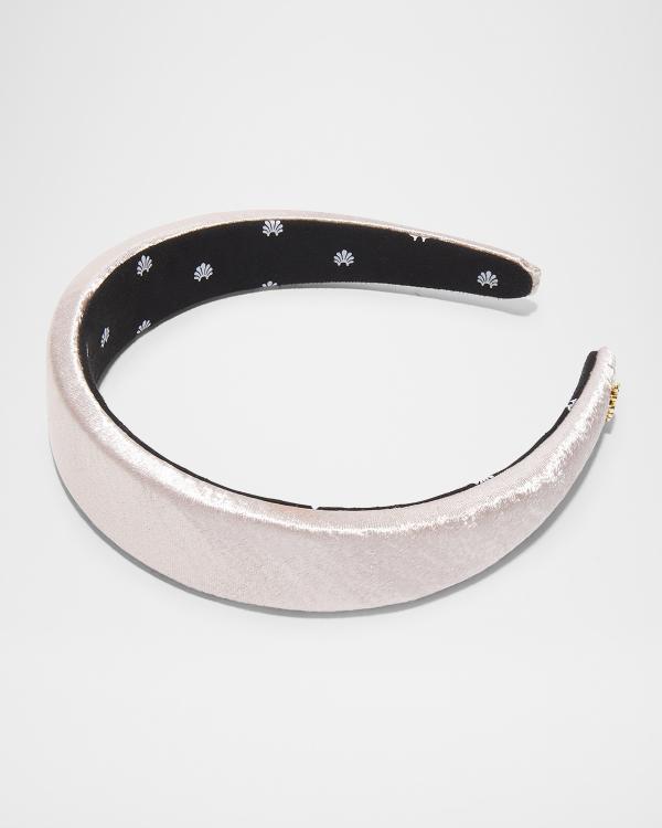 Lele Sadoughi Pearly Ribbon Velvet Skinny Headband | Neiman  display picture 1