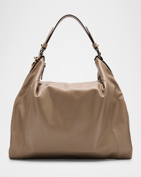 Ana Zip Suede Hobo Bag