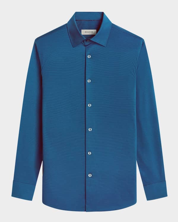 Ralph Lauren Purple Label Men's Textured Linen-Blend Camp Ralph Lauren Purple Label Men's Textured Linen-Blend Camp