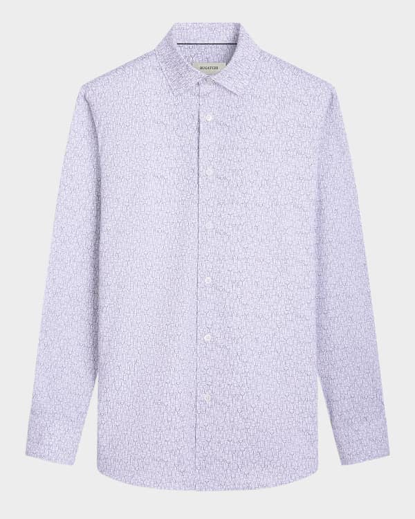 Bugatchi Men's James Ooohcotton Micro-Geometric Sport Shirt