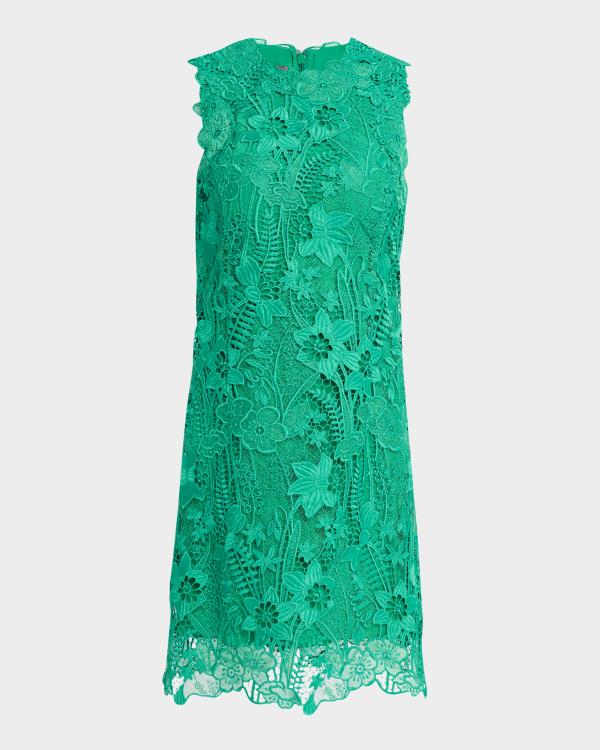 ralph lauren green lace dress Lauren Ralph Lauren Lace-Up Jersey Sleeveless Gown