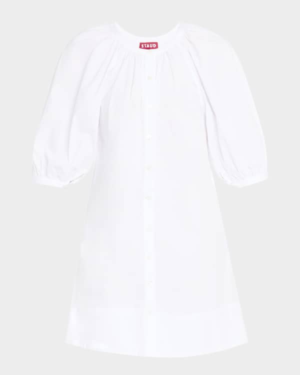 Damson Madder Cassidy Embroidered Long-Sleeve Mini Dress | Neiman Marcus