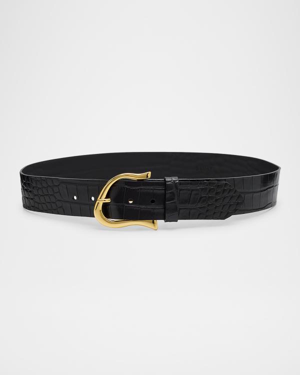 Streets Ahead for Neiman Marcus Black Leather and Suede Belt L - LARGE Streets Ahead Suede Belt | Neiman Marcus main image 2