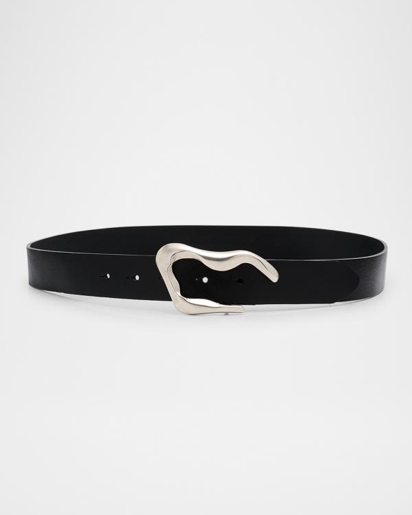 Streets Ahead for Neiman Marcus Black Leather and Suede Belt L - LARGE Streets Ahead Suede Belt | Neiman Marcus main image 3