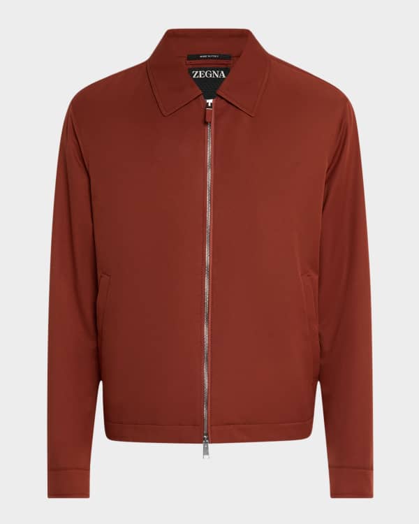 ZEGNA Men's Reversible Mock-Neck Blouson Jacket | Neiman Marcus