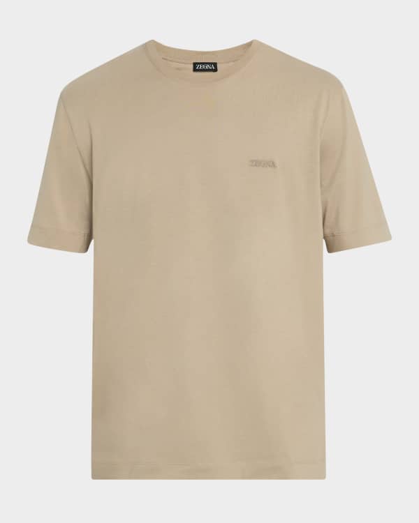 ZEGNA Men's Leggerissimo Mulberry Silk-Cotton T-Shirt