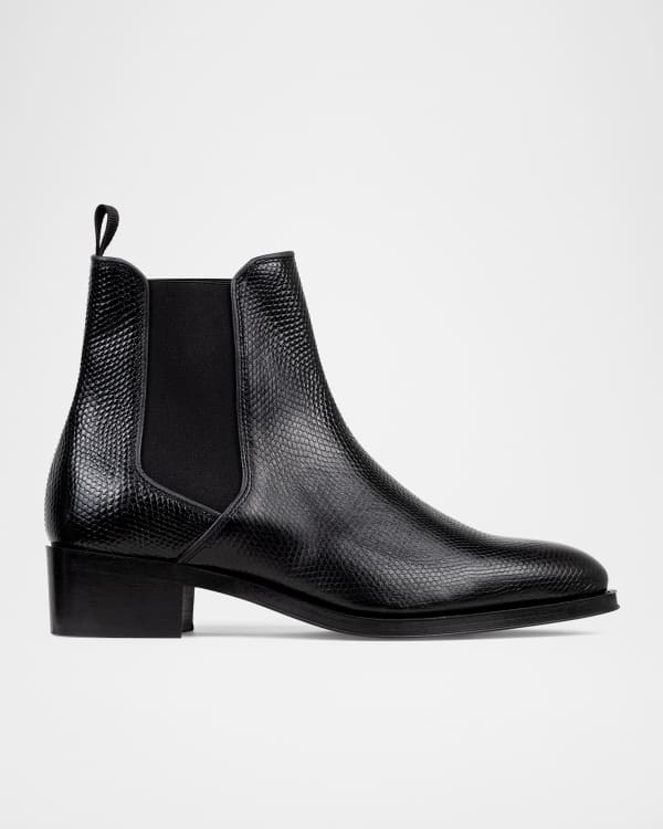 Lucchese Men s Grayson Suede Chelsea Boots Made to Order Neiman Marcus