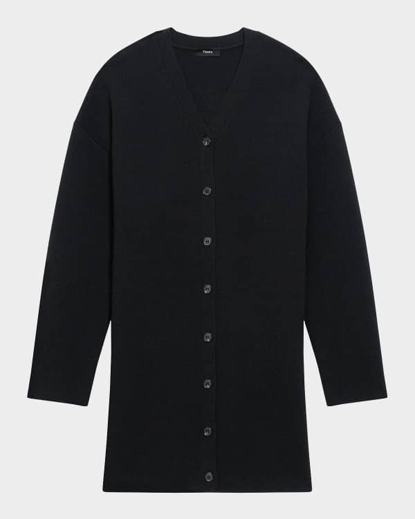 Theory Crinkle Button Front Metallic Crepe Cardigan Neiman Marcus