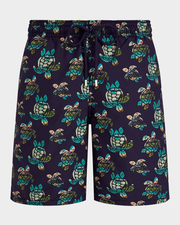 VILEBREQUIN Men Short Woolen Swim Trunks Micro Carreaux- Vilebrequin x The Woolmark Company