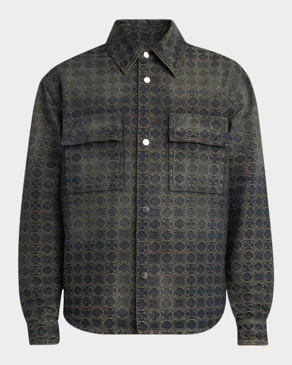 Jil Sander Men's Boxy Nylon Zip Jacket | Neiman Marcus