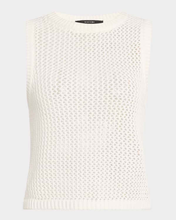 Toteme Curved Compact Knit Tank Top | Neiman Marcus