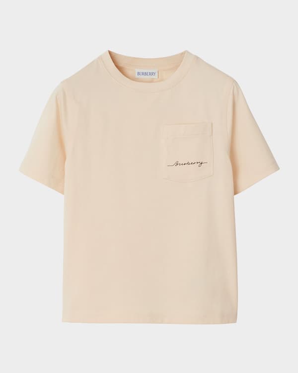 Burberry Kid's Cedar Label-Print T-Shirt, Size 3-14 | Neiman