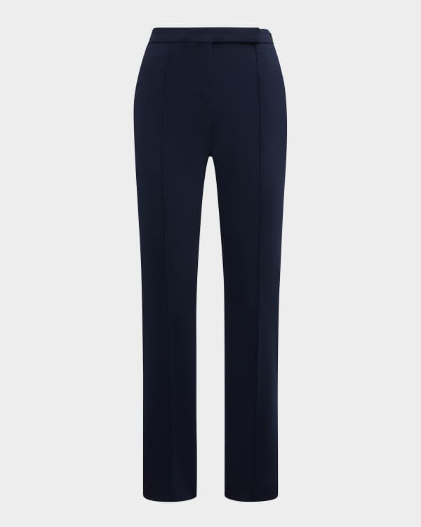 Straight Leg Cropped Pants with Pockets
