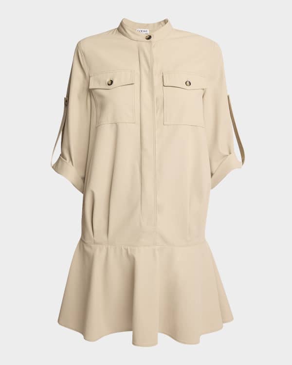 Loewe Anagram Pocket Tunic Dress | Neiman Marcus