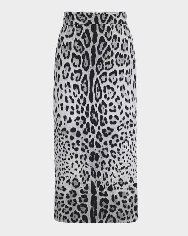 Zimmermann Crush Paneled Leopard Skirt | Neiman Marcus