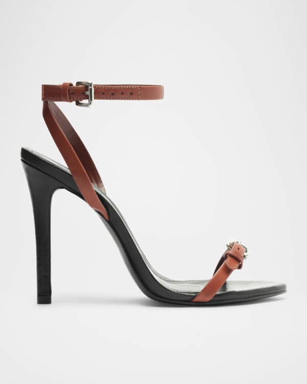 Schutz Luriane Metallic Leather Slingback High Heel Sandals Neiman Marcus