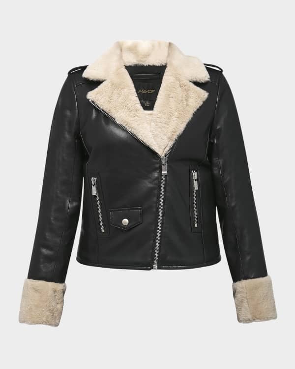 Elodie leather jacket clearance