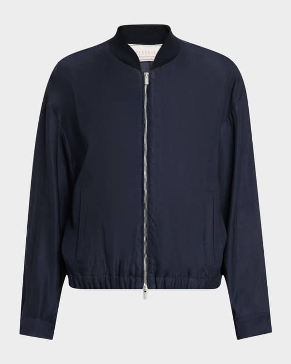 Theory Luxe New Divide Cashmere Bomber Jacket | Neiman Marcus