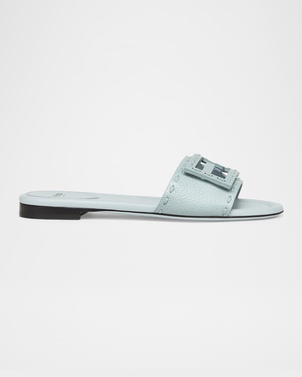 Feel FF Satin Slide Sandals