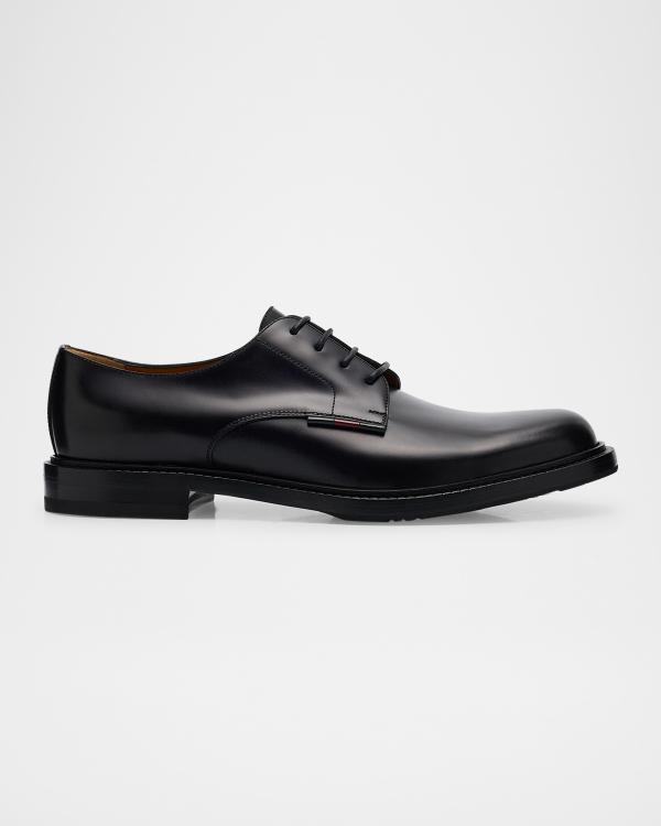 Prada Men's Antiqued Leather Derby Shoes | Neiman Marcus