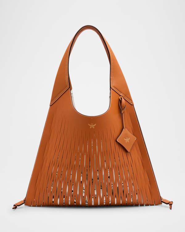 MCM Visetos Faux-Leather Top-Handle Bag | Neiman Marcus