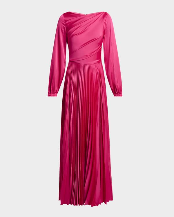 Giambattista Valli Pleated Off-The-Shoulder Silk Georgette