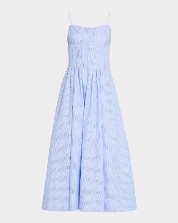 SIMKHAI Kittiya Sleeveless A-Line Midi Bustier Dress
