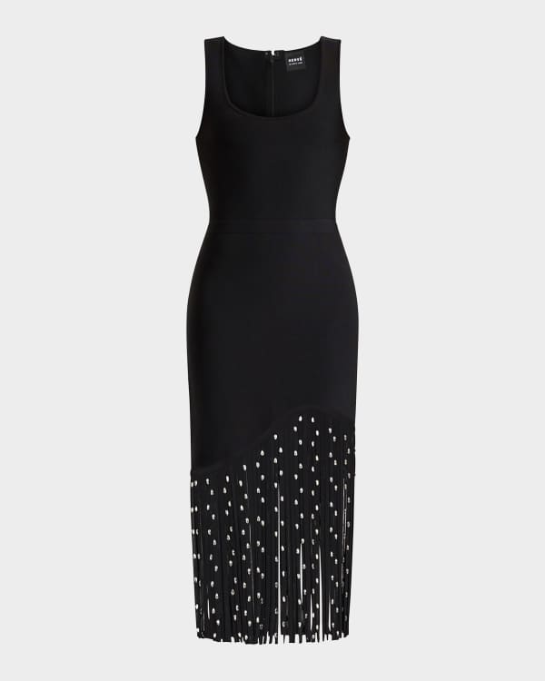Herve Leger Millie Fit-&-Flare Bandage Mini Dress | Neiman Marcus