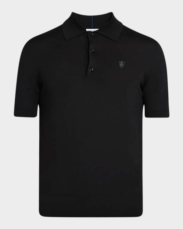 BURBERRY Men Short sleeve polo shirt White black