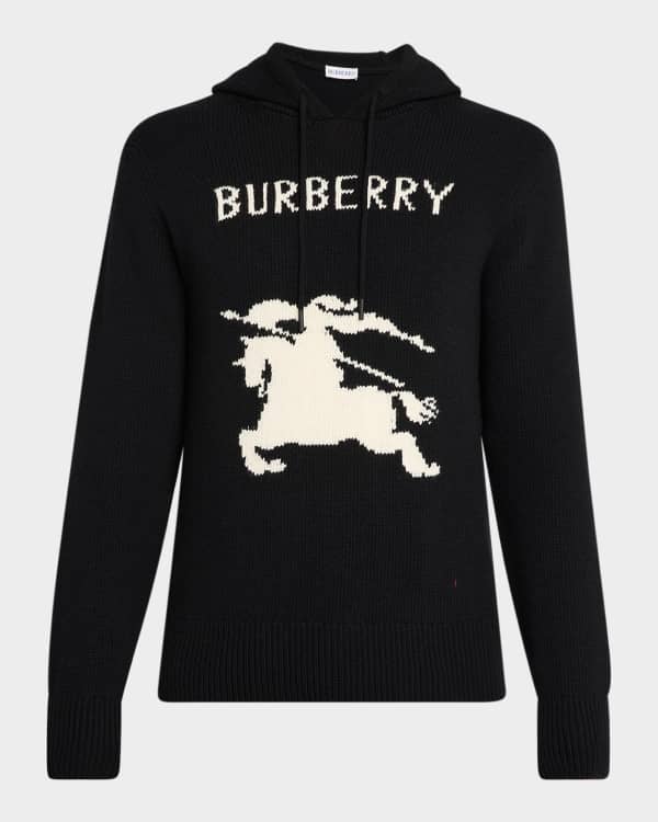 Burberry Men's Check-Hood Pullover Sweatshirt | Neiman Marcus