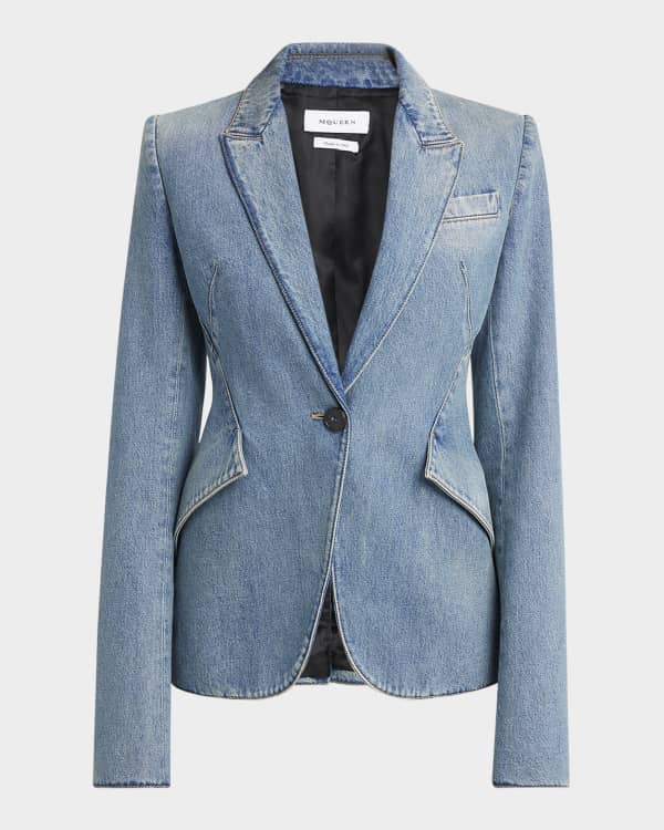 McQueen Single-Breasted Blazer Jacket | Neiman Marcus