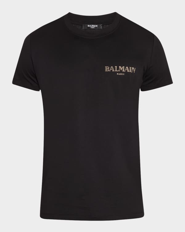 人気スポー新作 Logo Flocked Men's Balmain T-Shirt Marcus Neiman | トップス